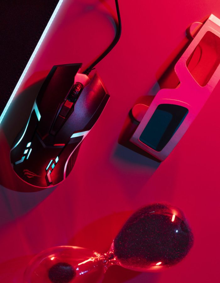view-illuminated-neon-gaming-desk-setup-with-3d-glasses